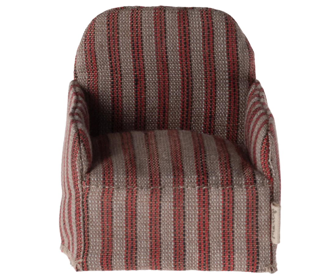 Maileg Sessel Stuhl Maus Streifen rot