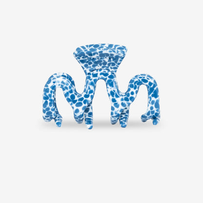 Haarklammer Sasstie Blau Weiß Wave Denim 6 cm