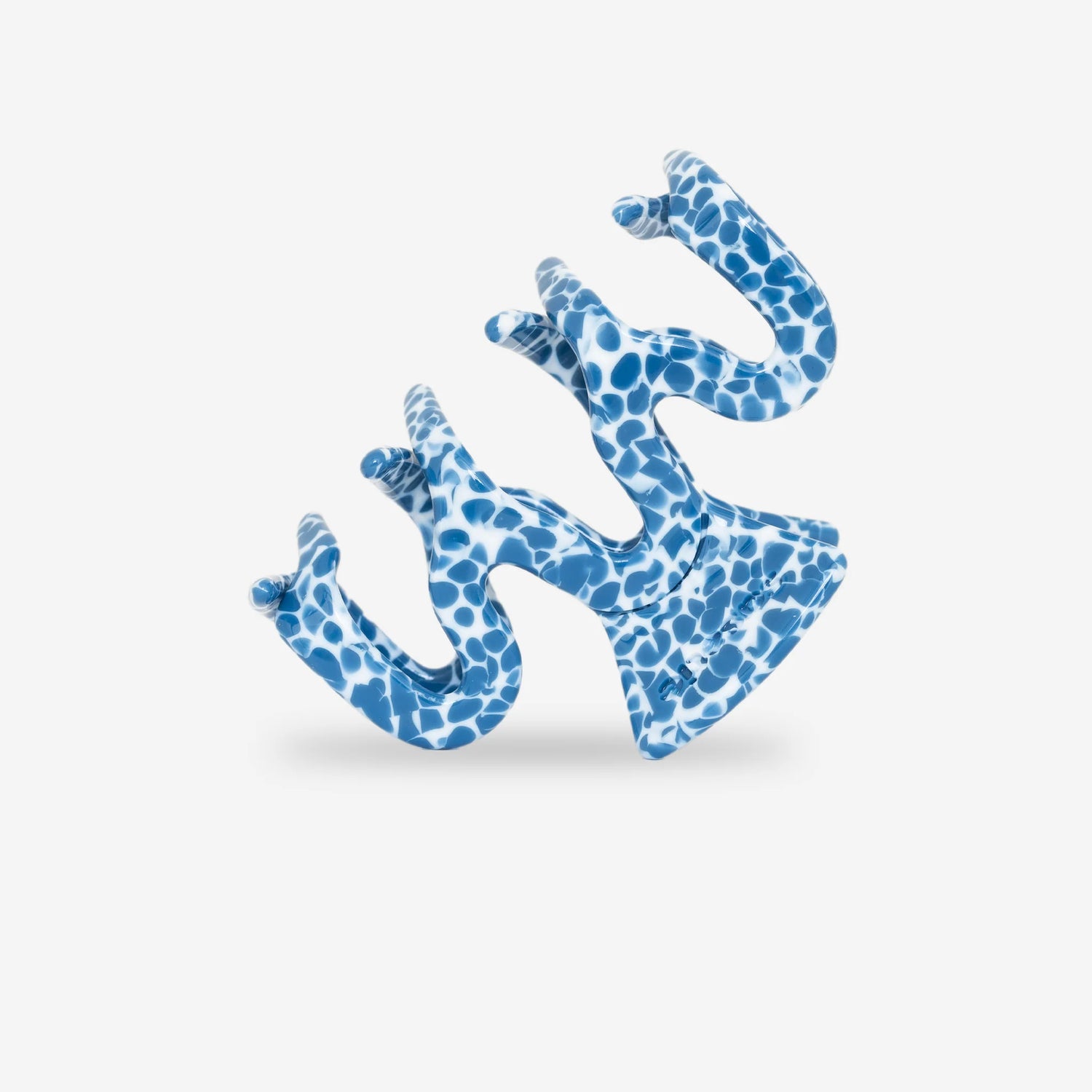 Haarklammer Sasstie Blau Weiß Wave Denim 6 cm