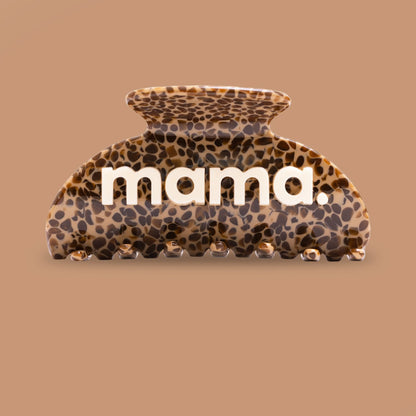 Sasstie Haarklammer Mama Leo Braun 8,5 cm