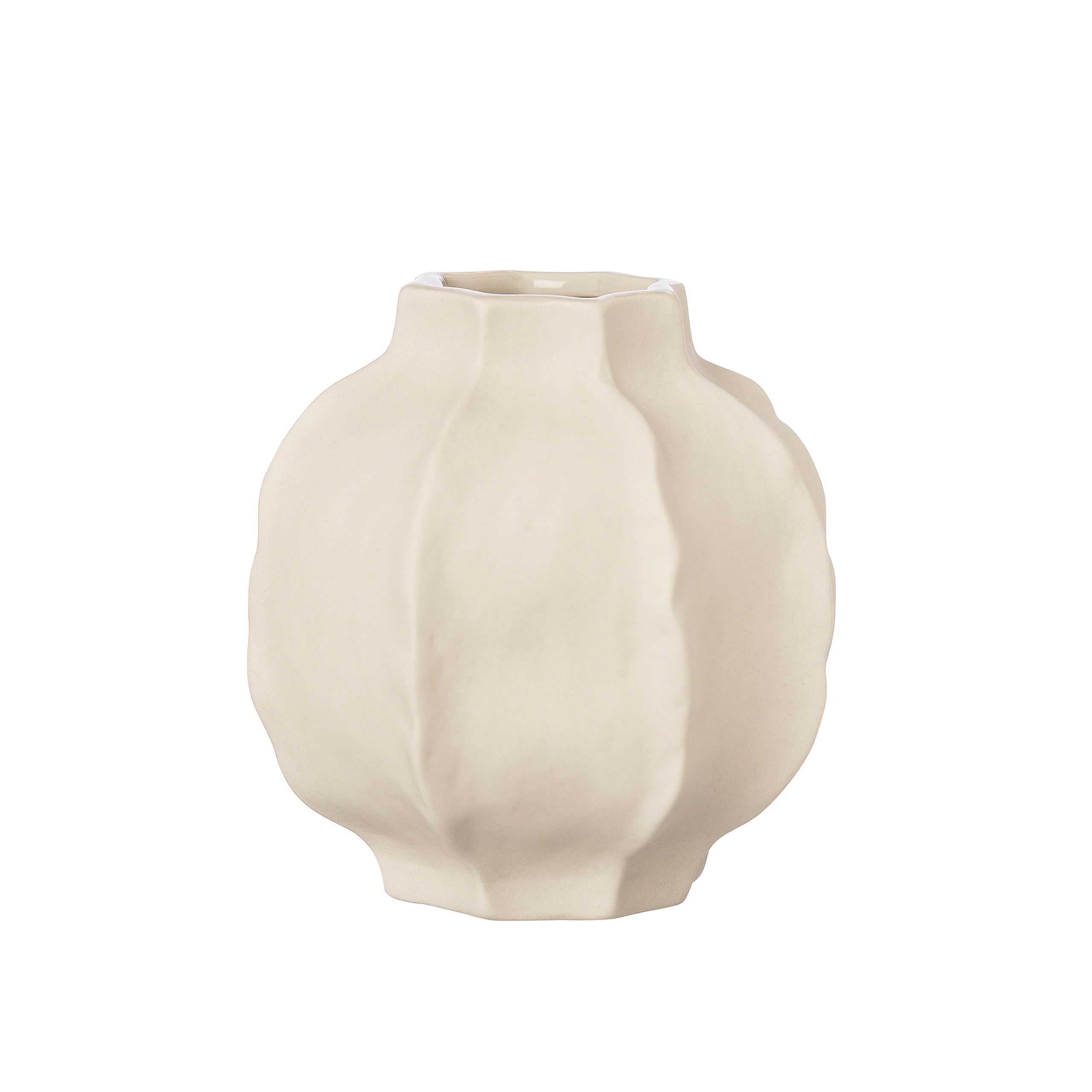 Ernst Vase Naturweiß 14x13 cm Steingut