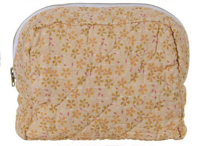 IB Laursen Kosmetiktasche Kulturbeutel Beige Blümchen