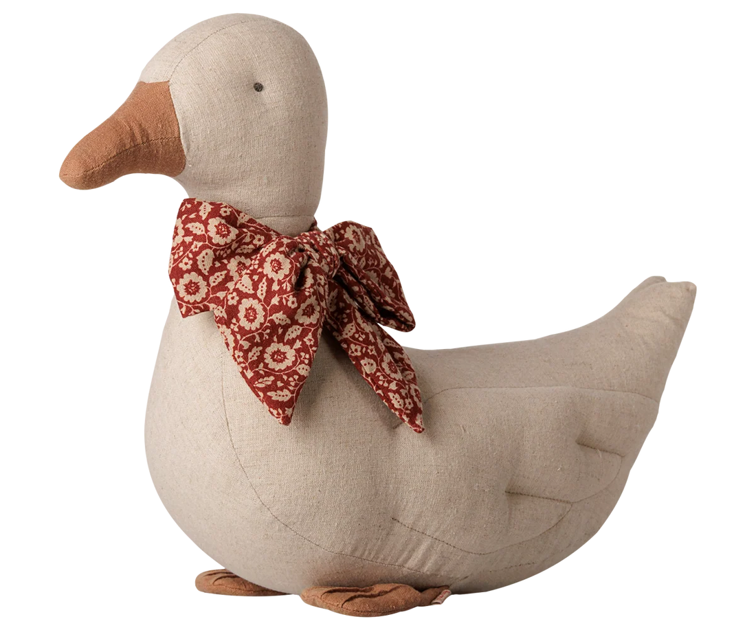 Maileg Ente Stoff Leinen Sand Natur 35 cm