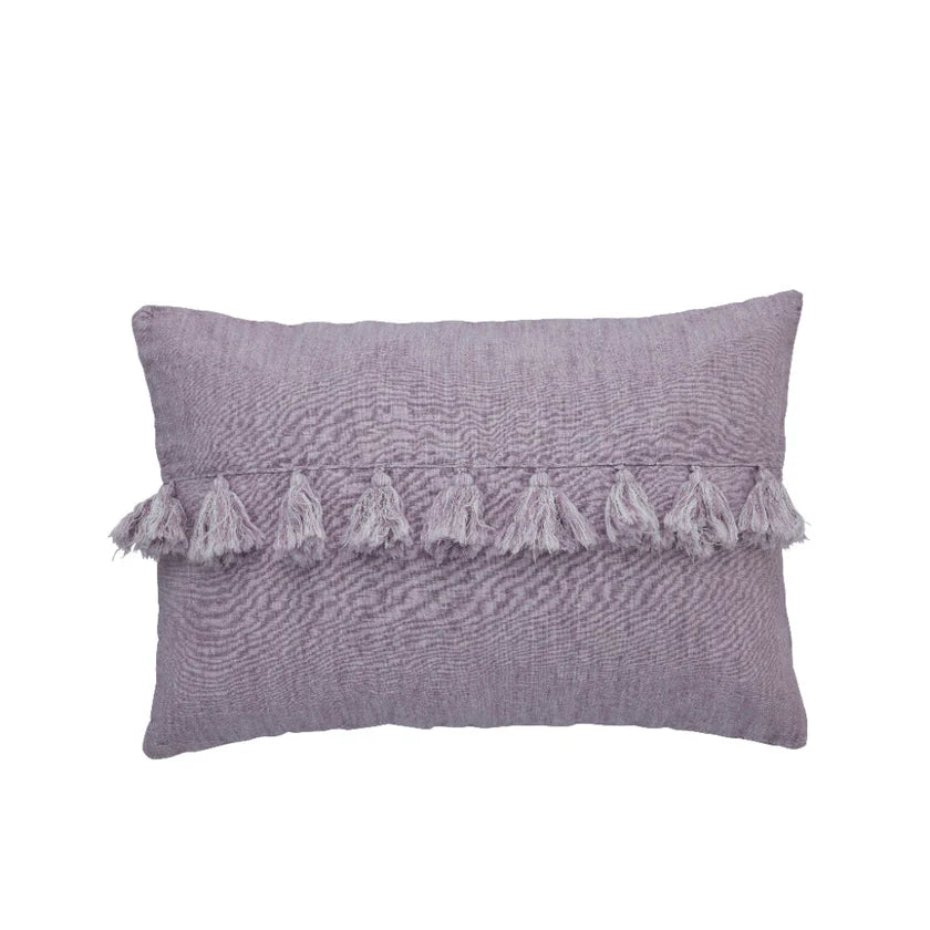 Lene Bjerre Kissen Feminia 40 x 60 cm lila Leinen Quasten
