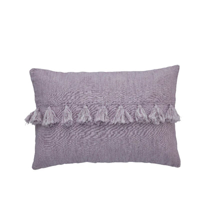 Lene Bjerre Kissen Feminia 40 x 60 cm lila Leinen Quasten
