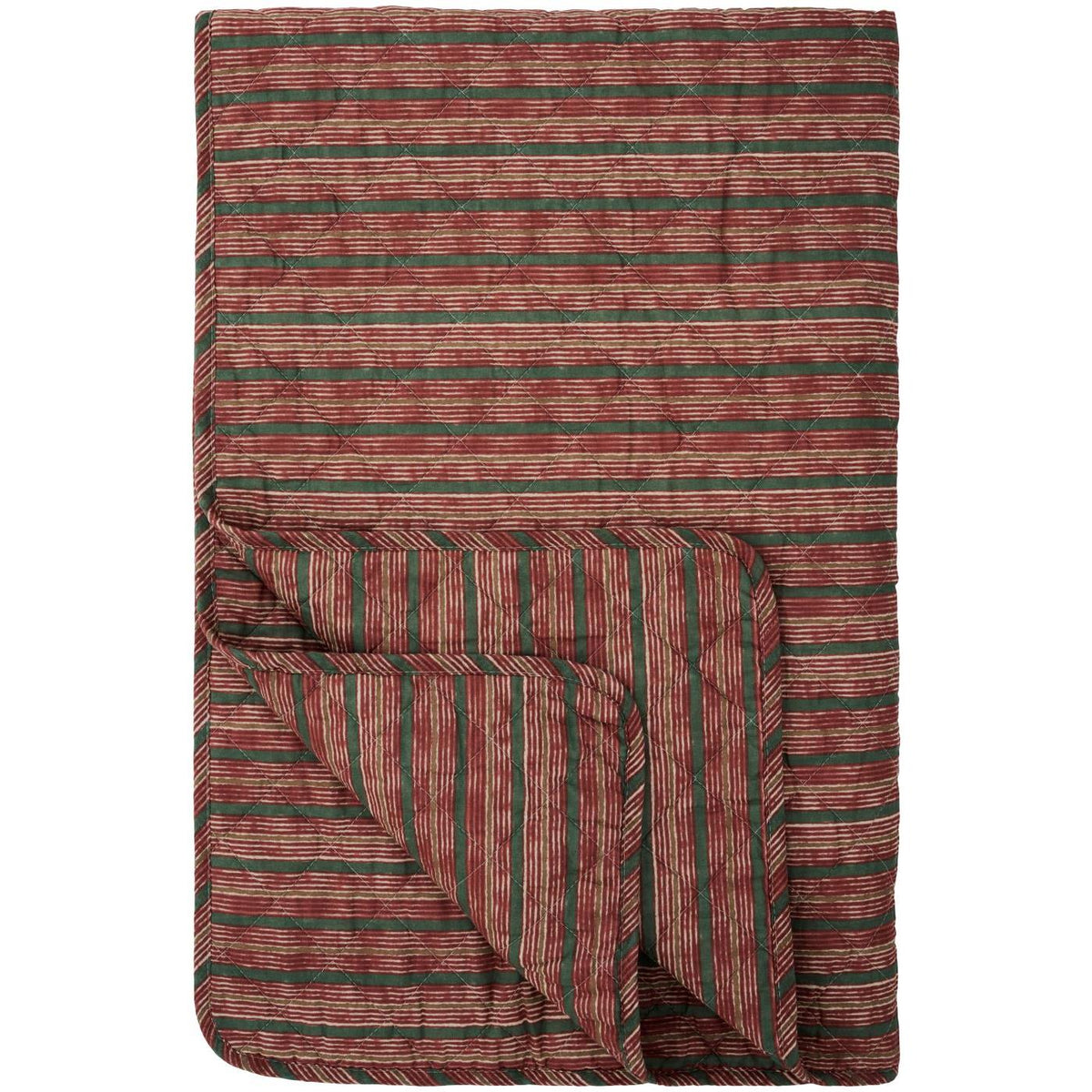 IB Laursen Plaid Quilt 130 x 180 cm Rot Grau Grün Baumwolle H/W 2026