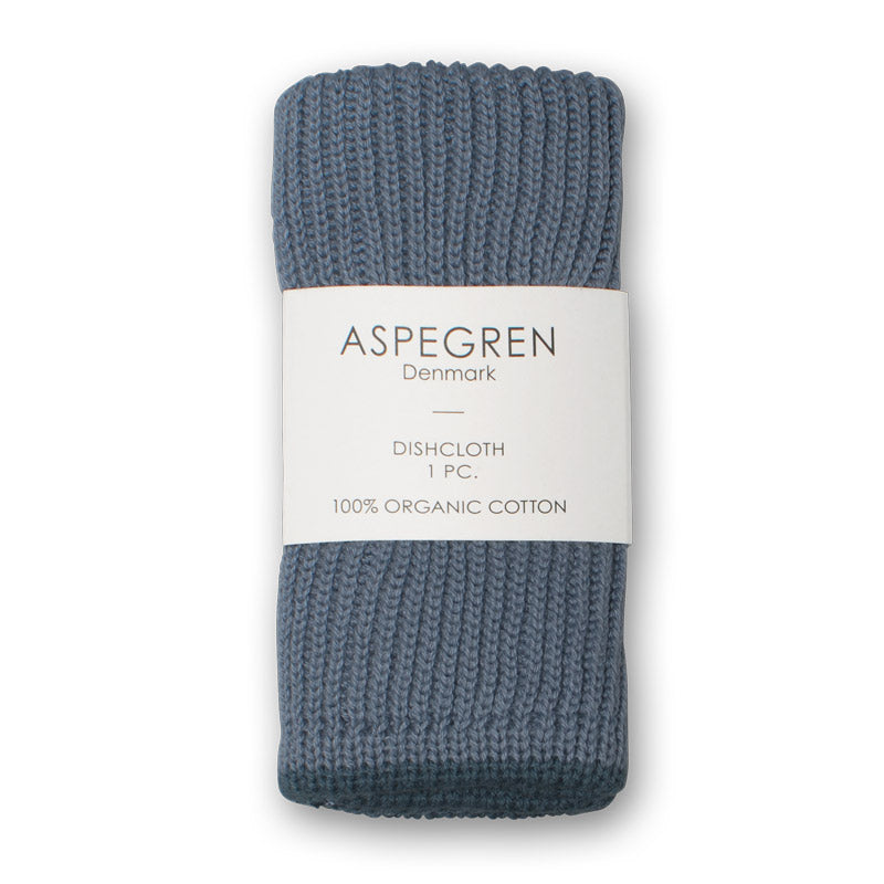 Aspegren Abwaschtuch Spültuch Ripple Bio Blue shadow Blau