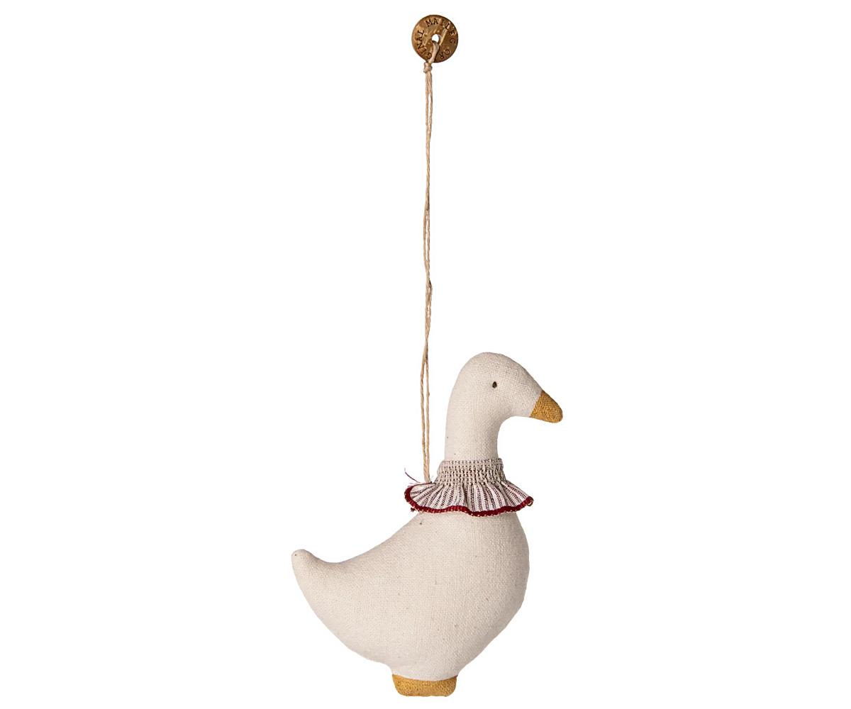 Maileg Gans Anhänger Stoffornament Roter Schal 8,5 cm