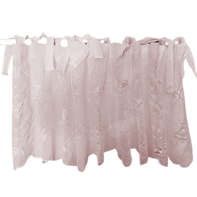 Van Deurs Maria Kurzgardine 200x40 cm rosa / pink Stickerei