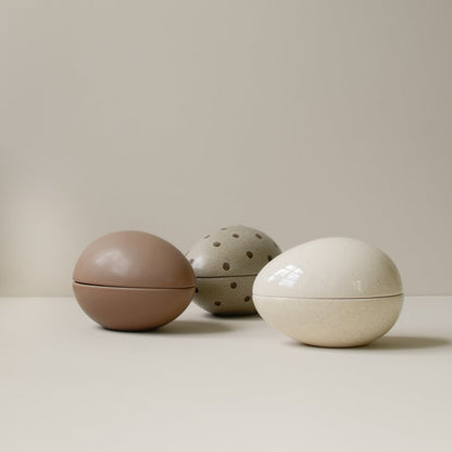 DBKD Nest Ei Ostern Keramik Creme 18 cm