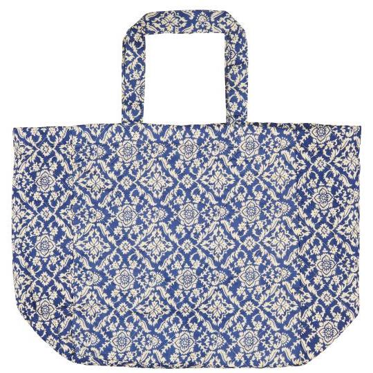 IB Laursen Tasche wattiert Blau Muster 45 cm