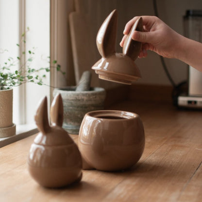 DBKD Hasendose braun 14 cm Keramik Ostern