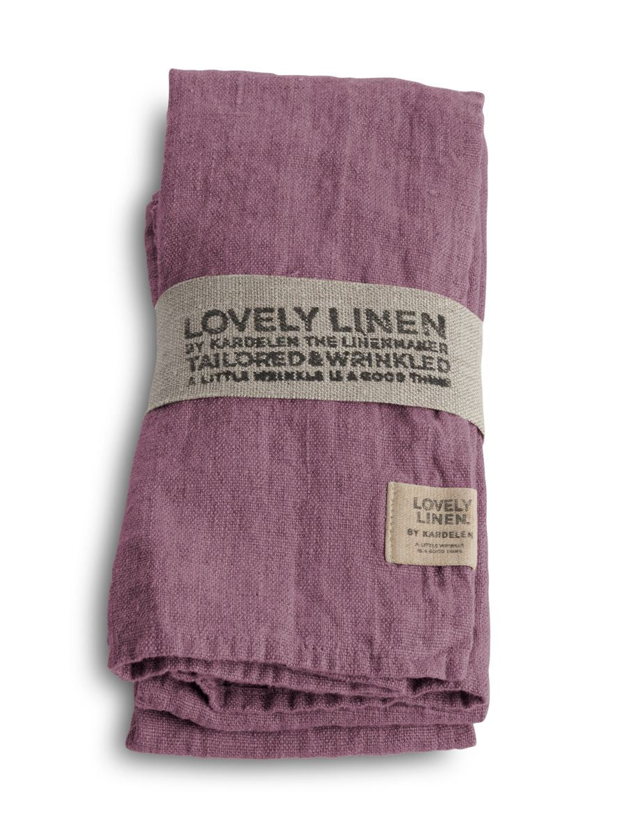 Lovely Linen Serviette Napkin 45x45cm Old Rose Altrosa Leinenserviette