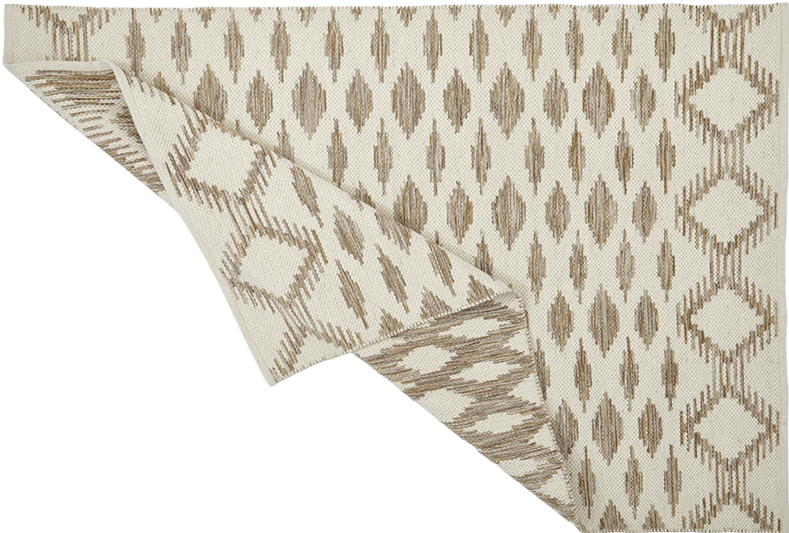 Liv Interior Teppich Idun Wolle 70 x 250 cm offwhite