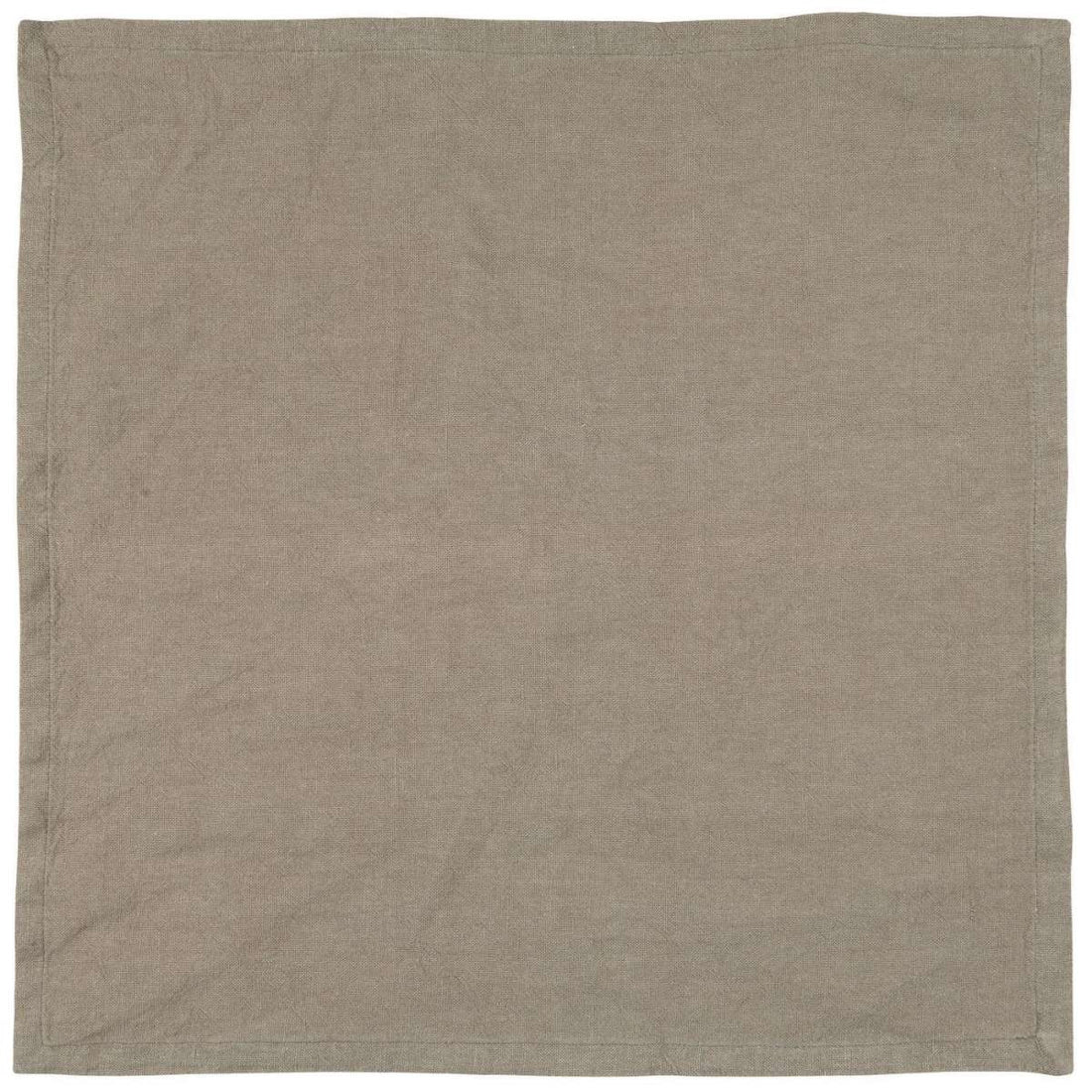 IB Laursen Stoffserviette Freja Soil BW Leinen 40x40