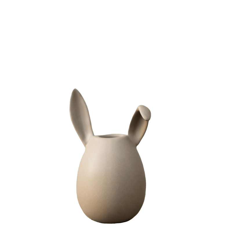 DBKD Rabbit Candle Holder Kerzenhalter Hase braun 13 cm