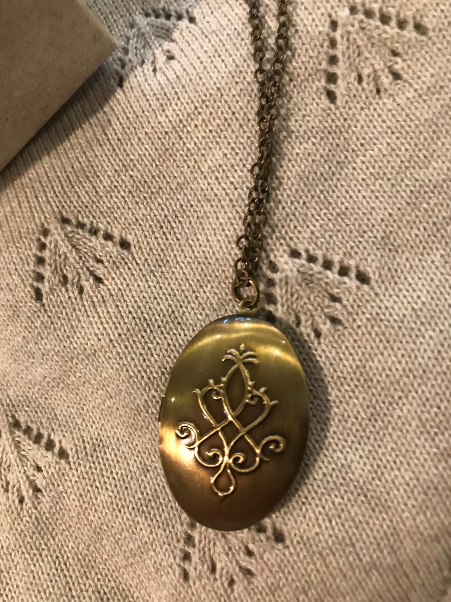 Jeanne d Arc Living Kette Antikgold Medallion 90 cm