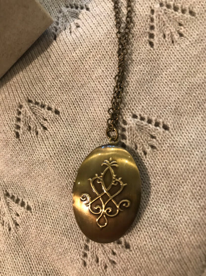 Jeanne d Arc Living Kette Antikgold Medallion 90 cm
