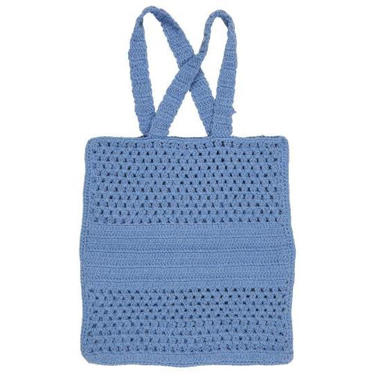 IB Laursen Tasche gehäkelt Blau Sommer Baumwolle