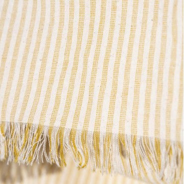 IB Laursen Hammam Strandtuch 150x100 cm Streifen Muskat Gelb