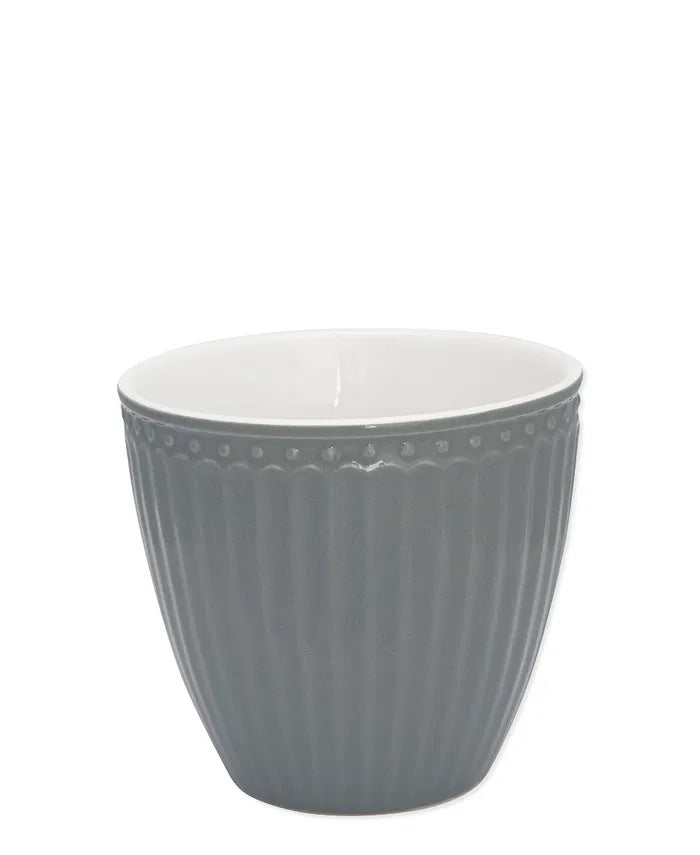 GreenGate Alice Becher Kaffeebecher Grau 10 cm