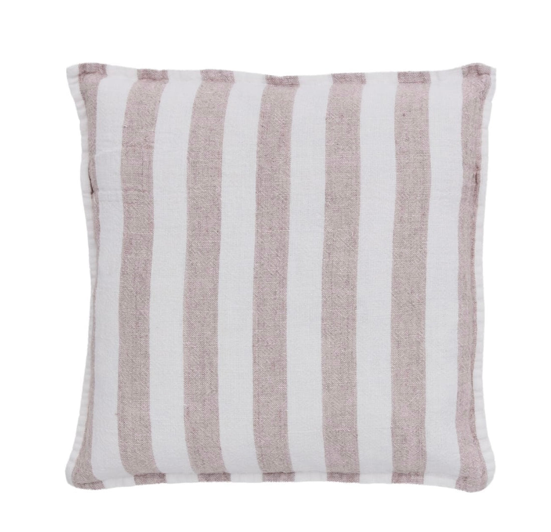 Lene Bjerre Streifen Kissen 50 x 50 cm Altrosa Leinen