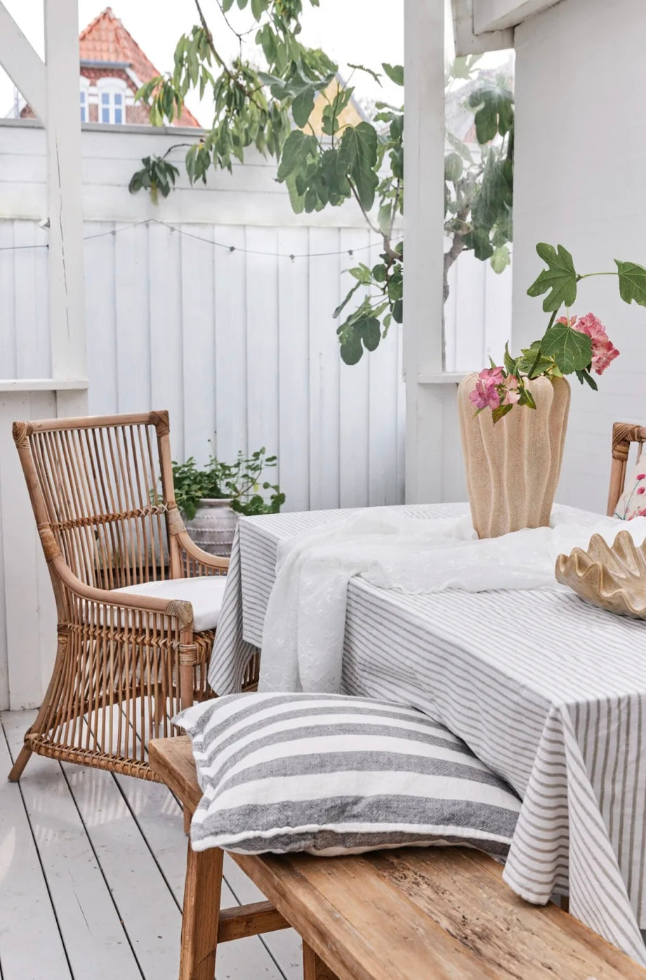 Lene Bjerre Tischdecke Streifen 220 x 140 cm – Skandinavisches Landhaus