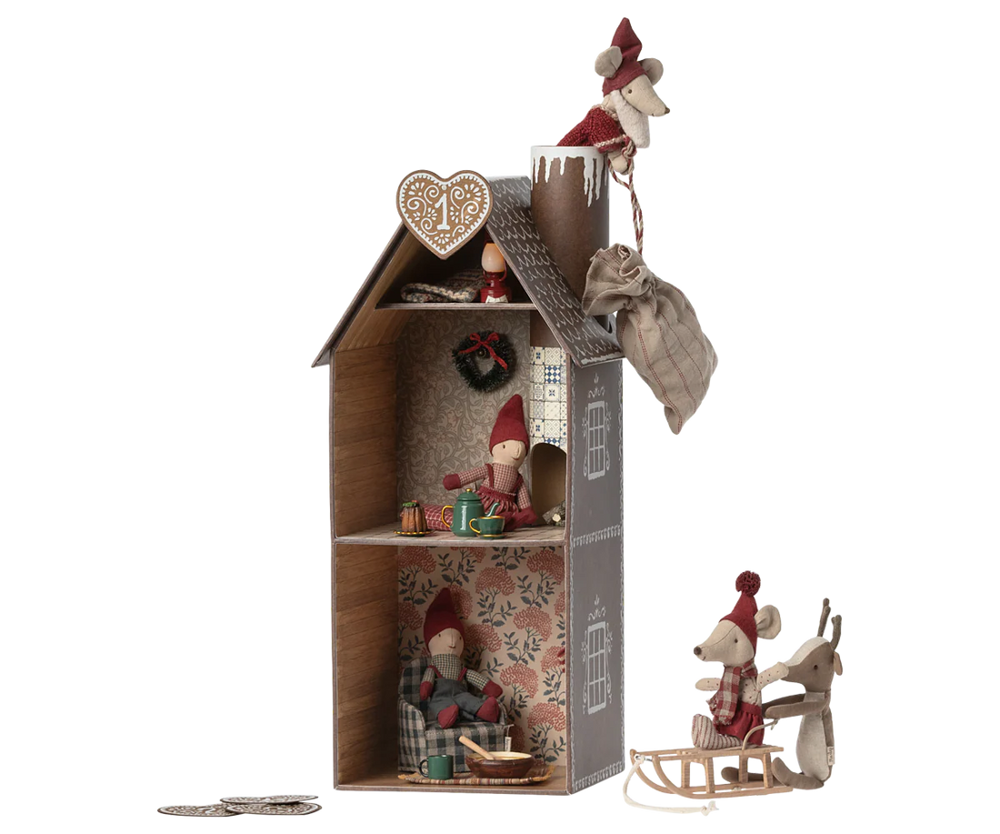Maileg Maus Weihnachten Lebkuchenhaus Höhe 45 cm