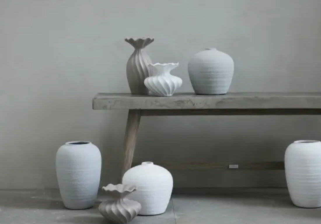 Lene Bjerre Vase Weiß 16,5 cm Keramik