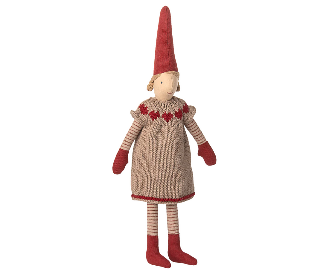 Maileg Pixy Gr. 2 Wichtel Mädchen 31 cm Strickkleid