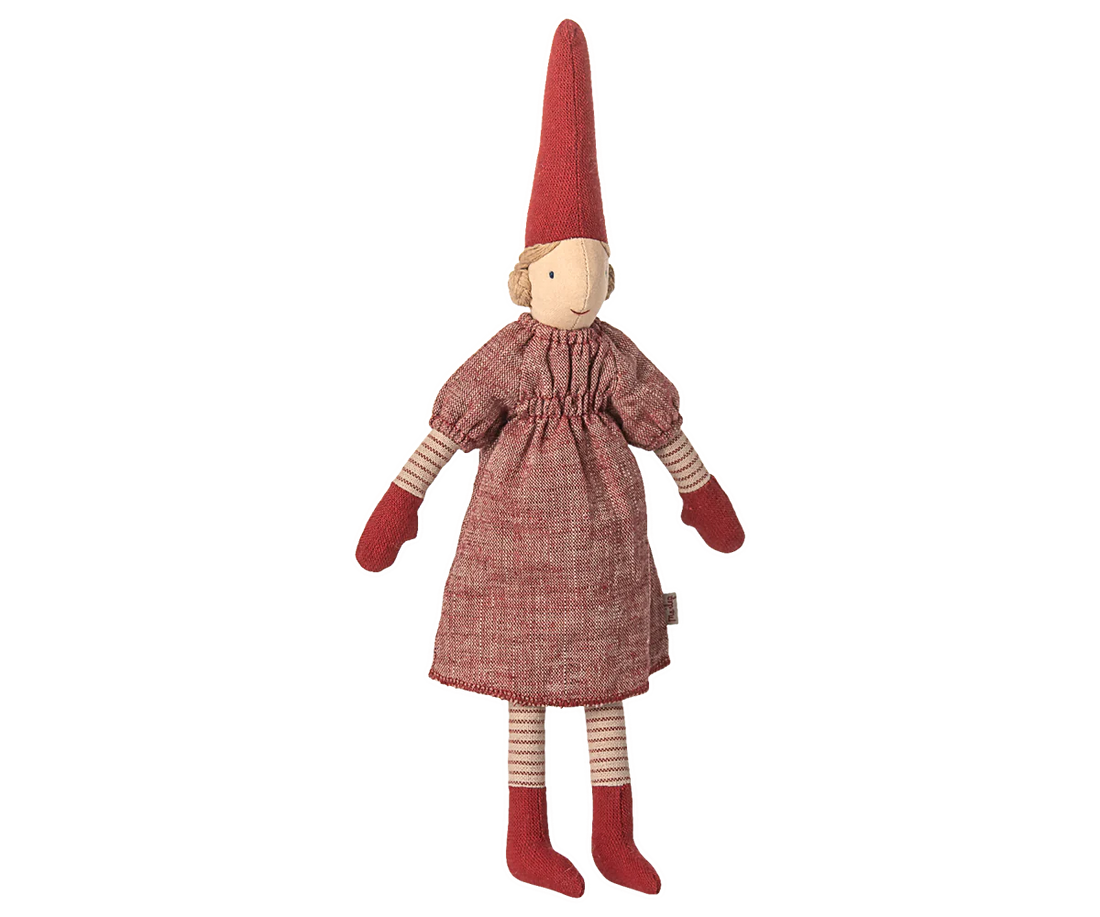 Maileg Pixy Size 2 Mädchen 31 cm Rotes Kleid