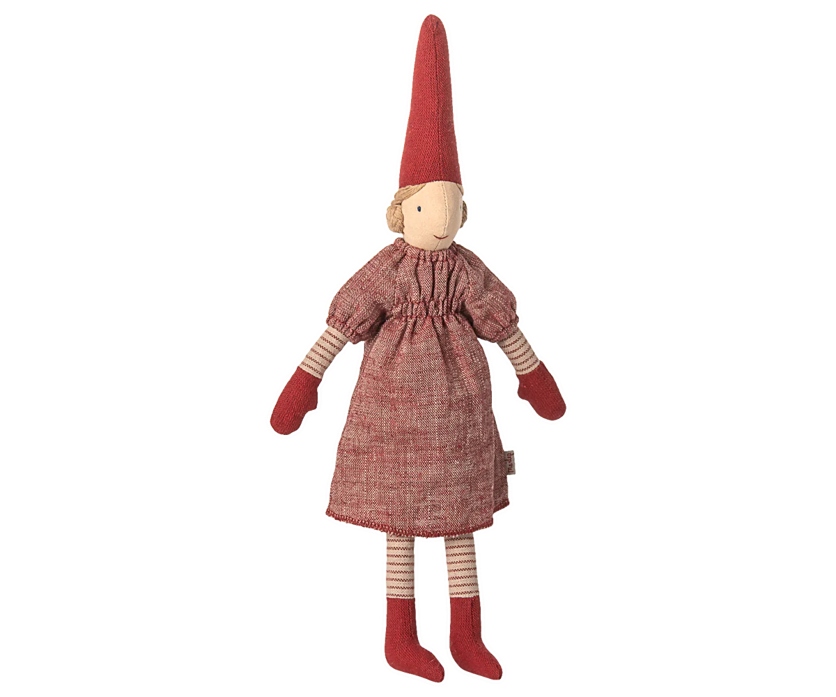 Maileg Pixy Size 2 Mädchen 31 cm Rotes Kleid