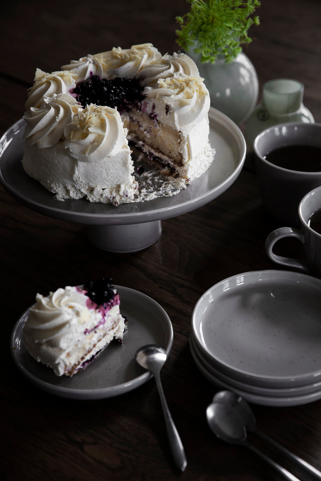 Ernst Tortenplatte Sandgrau Porzellan 27 cm