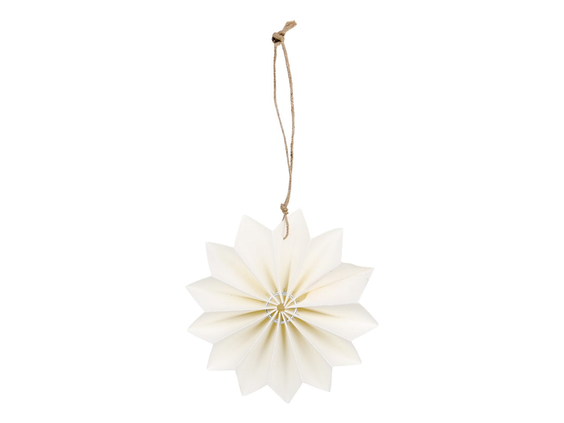 Chic Antic Stern Ornament Papier 10 cm offwhite weiß