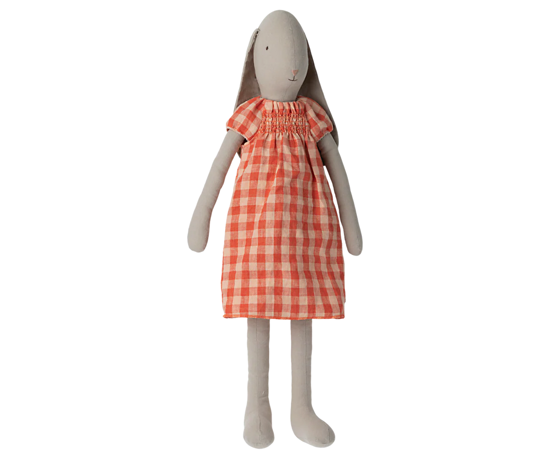 Maileg Hase Bunny Mädchen Size 5 Kleid Rot 64 cm