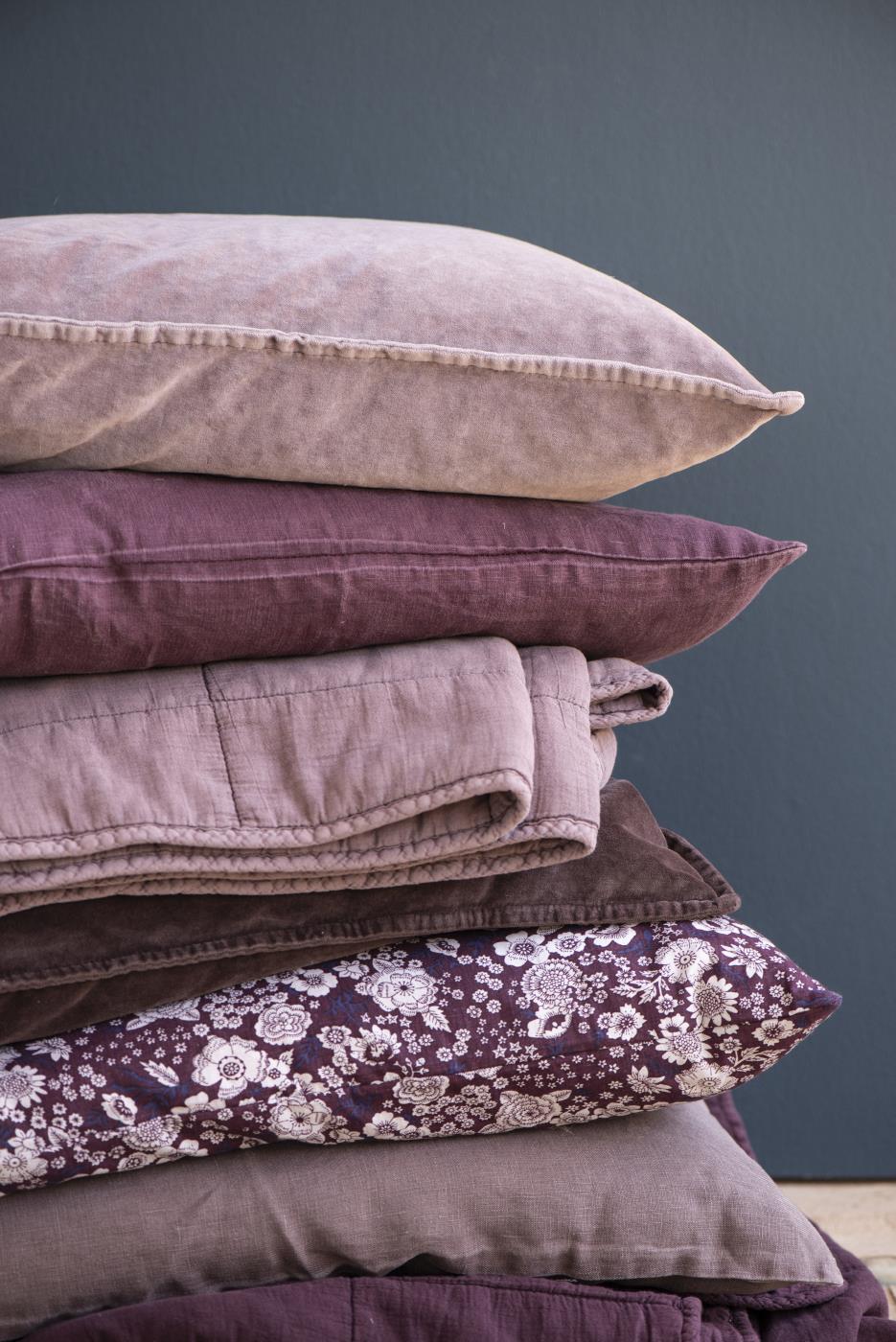 IB Laursen Kissenbezug 50x50 cm Aubergine Leinen 6203-08