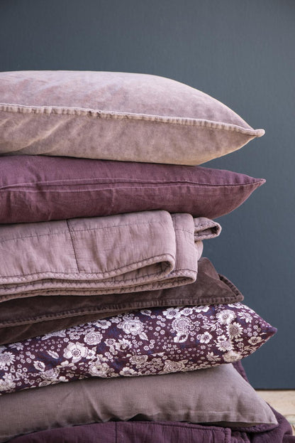 IB Laursen Kissenbezug 50x50 cm Aubergine Leinen 6203-08