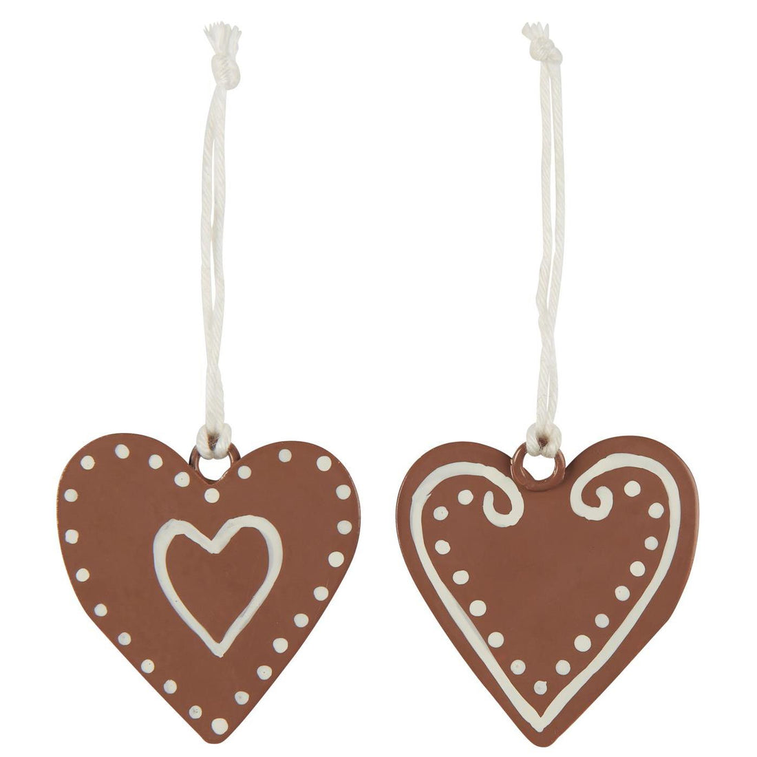 IB Laursen Lebkuchenherz zum hängen Set Stillenat 5 cm Metall