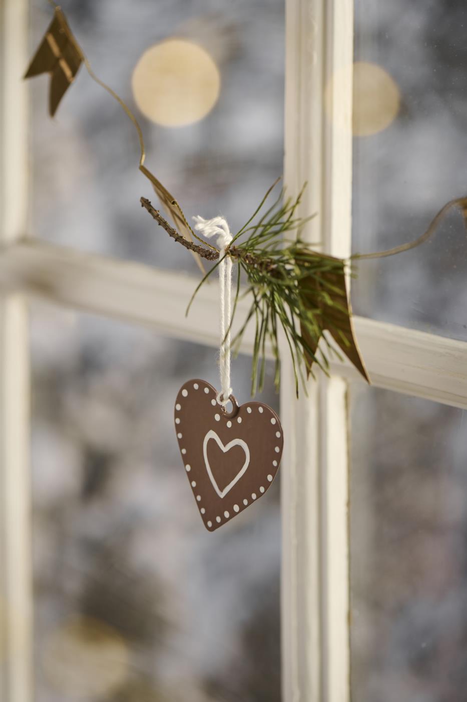 IB Laursen Lebkuchenherz zum hängen Set Stillenat 5 cm Metall