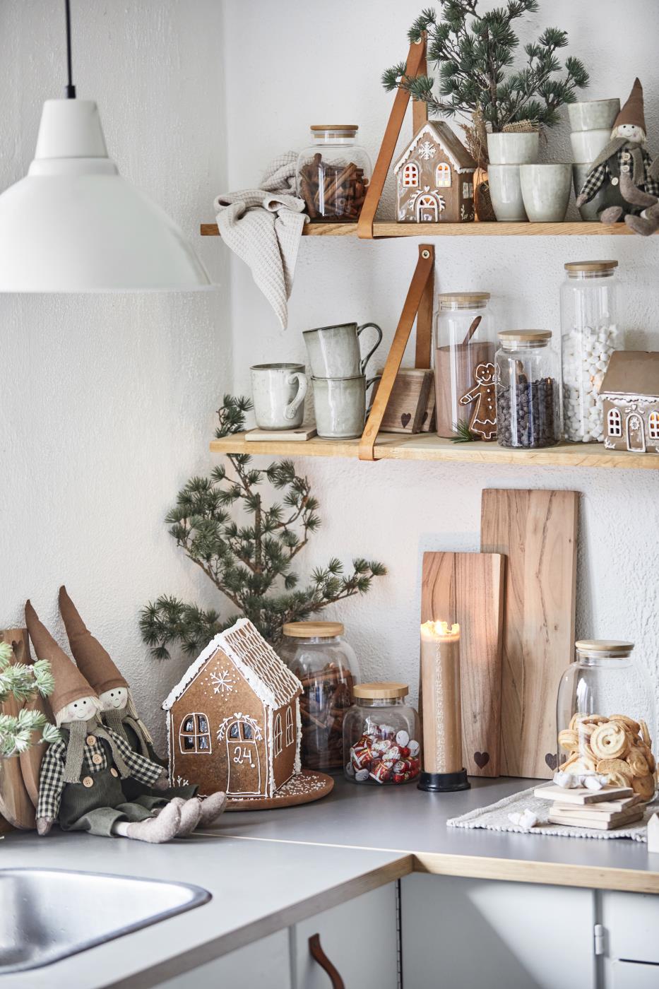 IB Laursen Haus Lichterhaus Stillenat Gingerbread Schneekristall 15,5 cm