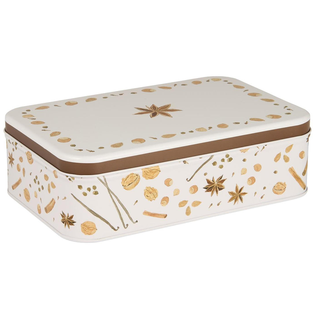 IB Laursen Konfektdose Weihnachten Braun Dose flach 21 cm