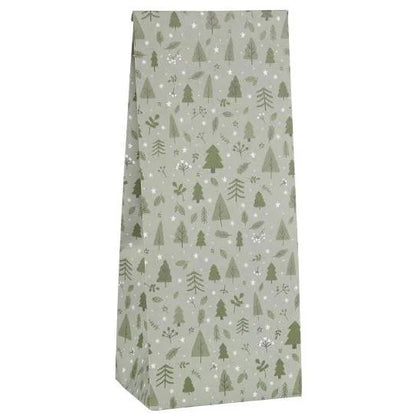 IB Laursen Buntfalttüte Tannenbäume Grün klein 22,5 cm