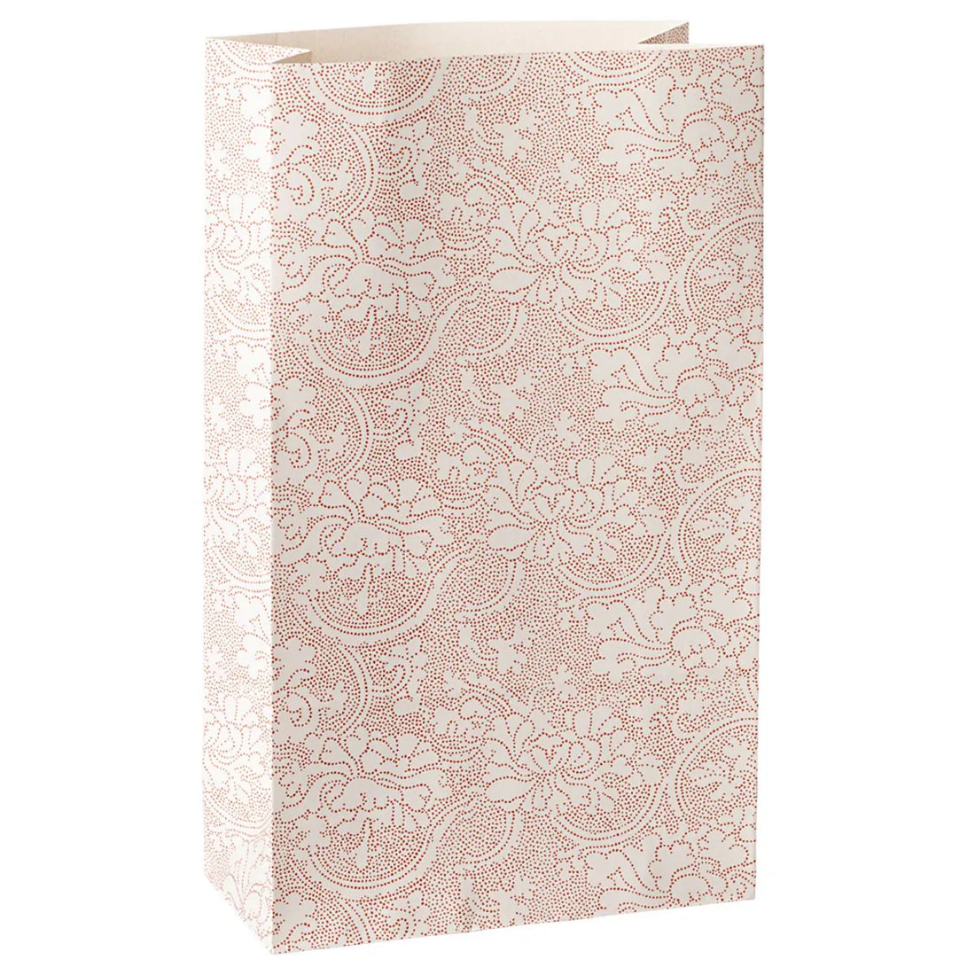 Maileg Buntfalttüte Muster Mae Rot Groß 30,5 cm Geschenktüte