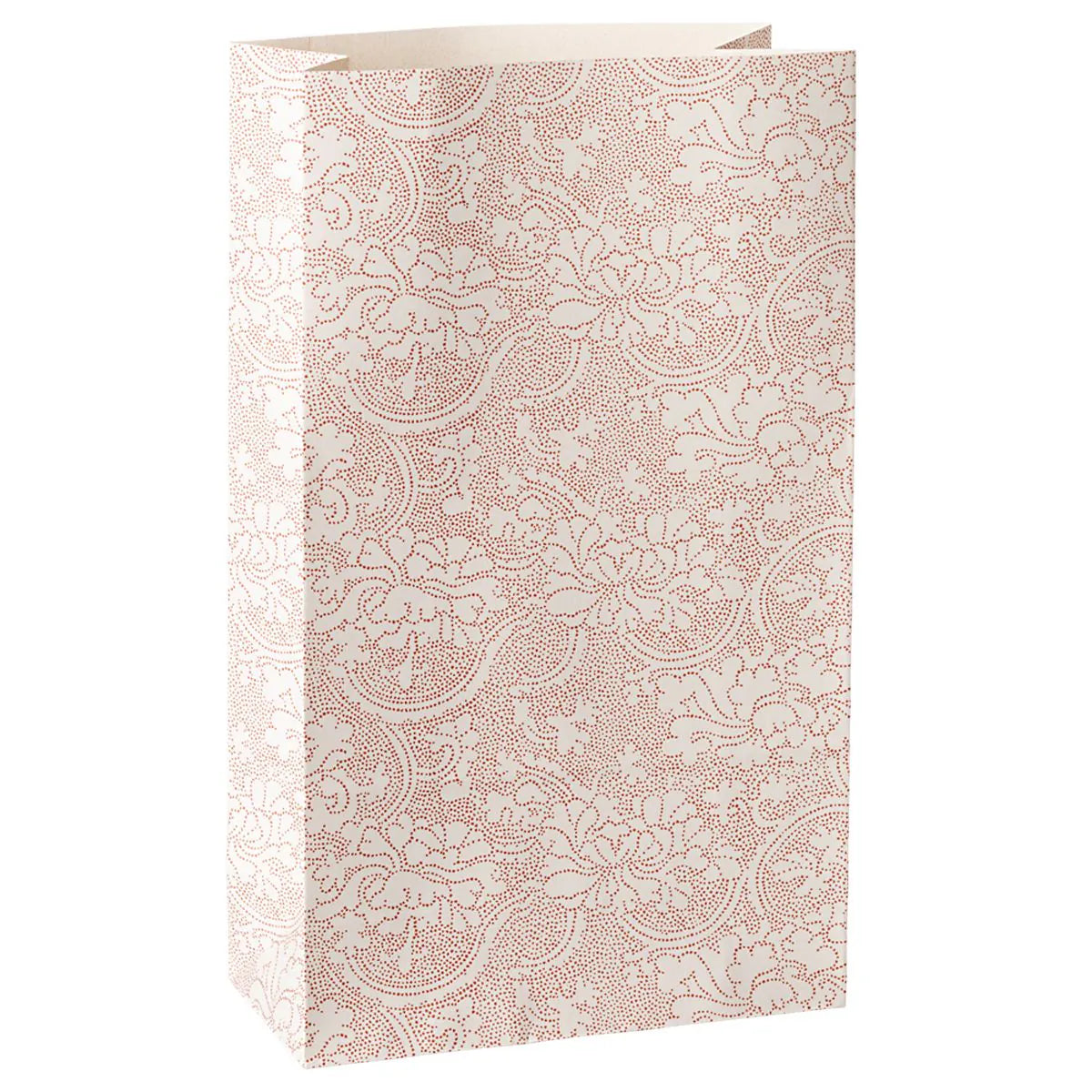 Maileg Buntfalttüte Muster Mae Rot Groß 30,5 cm Geschenktüte