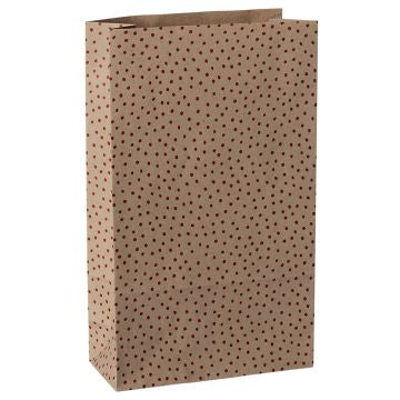 Maileg Buntfalttüte Punkte Natur 30,5 cm Geschenktüte