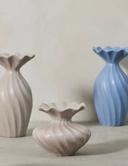 Lene Bjerre Susille Vase Keramik Leinen 16,5 cm