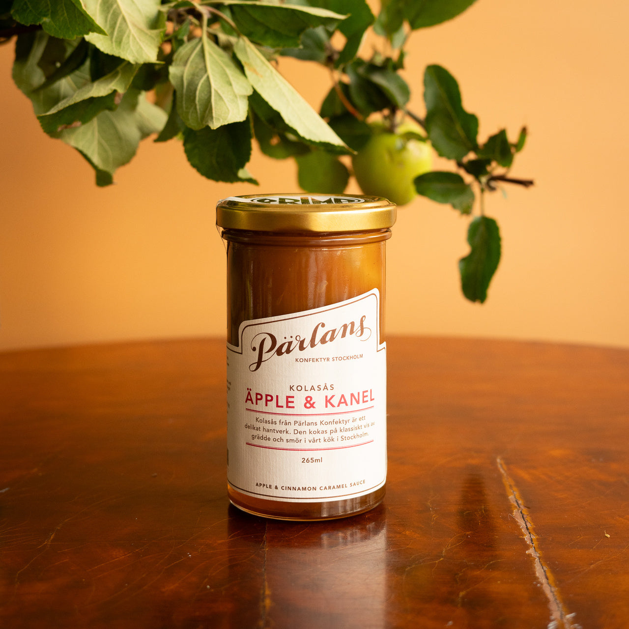 Pärlans Karamell Apple &amp; Cinnamon Sauce Glas 265 ml