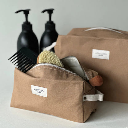 Aspegren Kulturtasche Set Bag Canvas braun