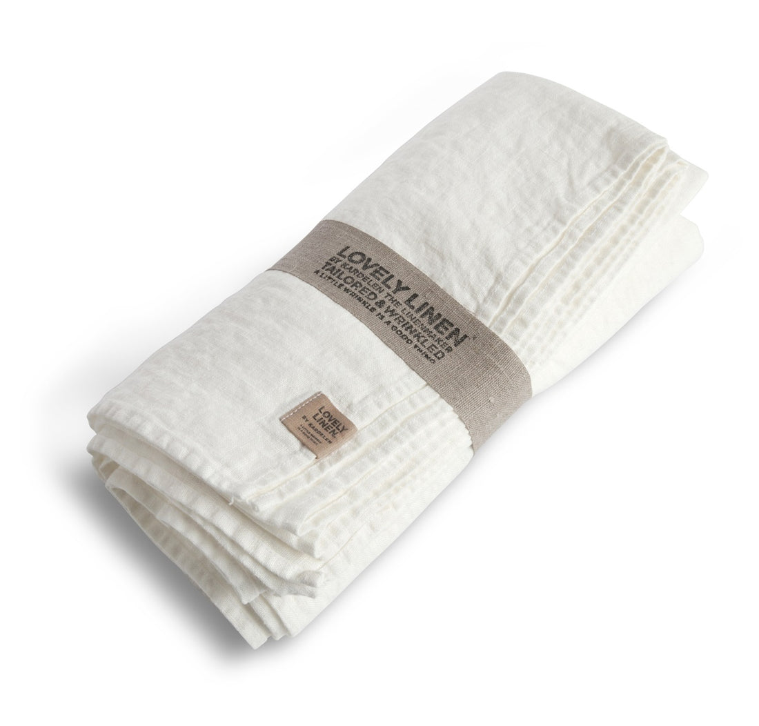 Lovely Linen Tischdecke Offwhite 145 x 300 cm Leinen