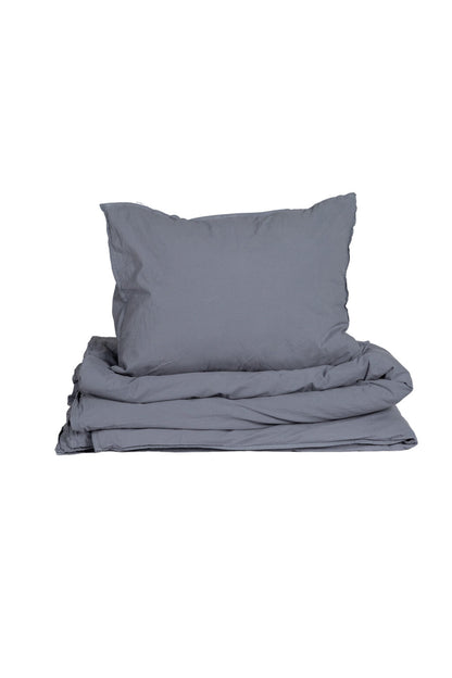 Storefactory Smaland Bettwäsche Organic Crinkle 135x200 cm blau